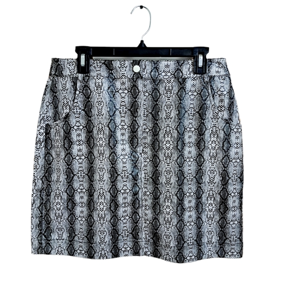 ASOS Collusion Snake Print Skirt Women's Size 10 P U Faux Leather Short Mini - Picture 2 of 10